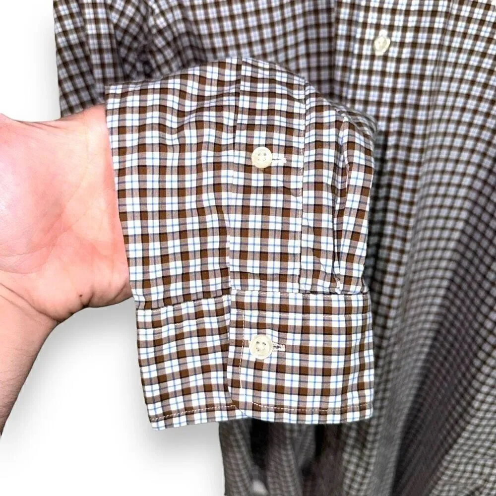 Polo Ralph Lauren Brown Stretch Poplin Button-Down Shirt M